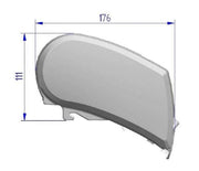 9200 Thule Awning Mystic Grey 5.5m / White case dimensions showing length and height measurements.