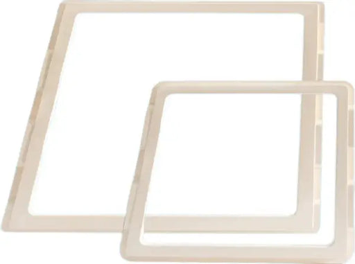 MPK Vision Star Pro L 700 x 500mm - Signal White roof vent frames in beige color.