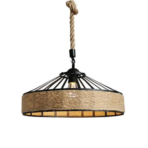 Hemp Rope Pendant Light Hanging Lamp by salelink.co.nz