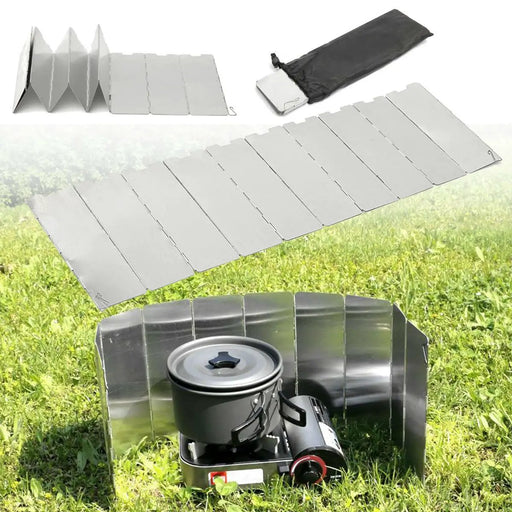 Folding Camping Stove Windscreen Cooker Wind Shield by salelink.co.nz