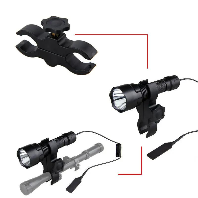 Tactical Green Flashlight Hunting Torch Light Camping Lamp Scope Gun Mount by salelink.co.nz