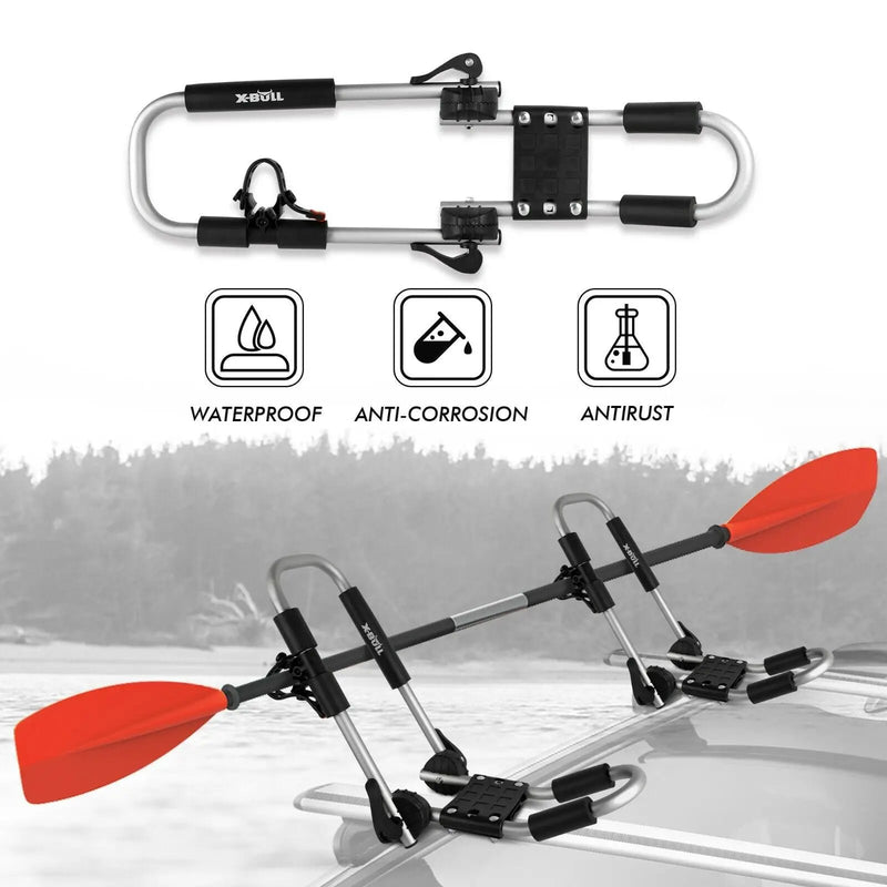 X-BULL Kayak Carrier Roof Rack Holder Folding Surfboard Watercraft Universal by salelink.co.nz