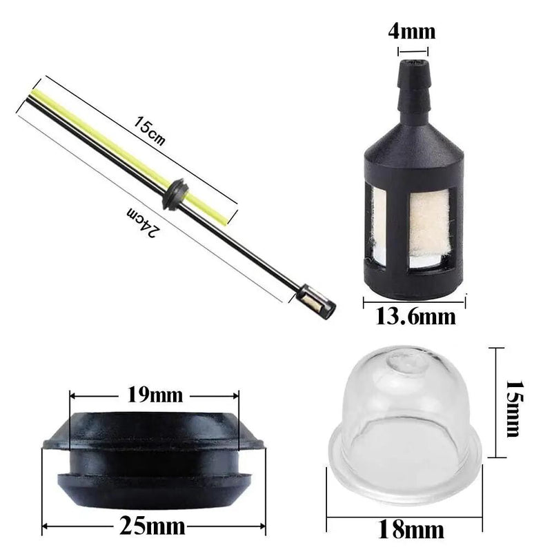 2 Set Whipper Snipper Line Trimmer Cutter Fuel Line Filter Hose Pipe Tank Kit