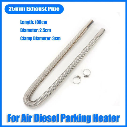 100cm Air Diesel Parking Heater Stainless Steel Exhaust Pipe Tube Gas by salelink.co.nz