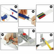 Professional Wide Kitchen Knife Sharpener Fix-angle Sharpening System 5 Stone by salelink.co.nz