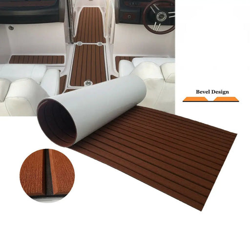 90x240cm EVA Foam Teak Sheet Boat Decking Faux Marine Floor Board by salelink.co.nz