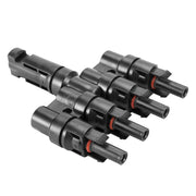1 Pair MC4 4 to 1 T-Branch M/F Connectors for Solar Panel Cable Combiner IP67 PV by salelink.co.nz
