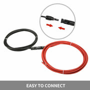 2x 5m Solar Panels Extension Cable MC4 Connector Black & Red PV Wires 4mm2 by salelink.co.nz