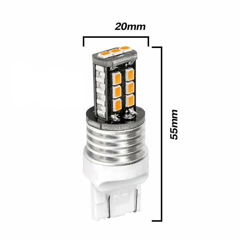 2 X T20 7440 7443 LED AMBER INDICATOR TURN SIGNAL CAR UTE 4WD LIGHT BULB GLOBE by salelink.co.nz