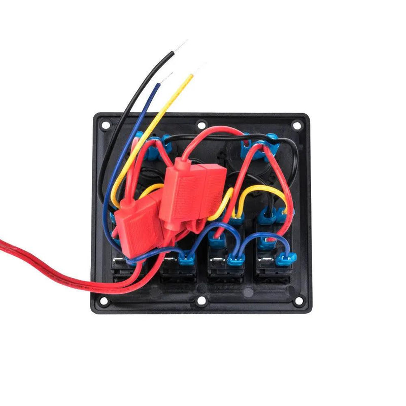 4 Gang LED Rocker Switch Panel Circuit Breakers Charger Car 12V 24V by salelink.co.nz