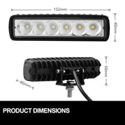4x 6inch 30W LED Work Driving Light Bar Flood by salelink.co.nz