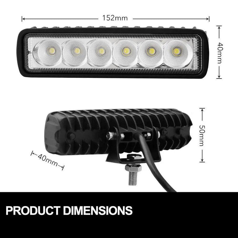 4x 6inch 30W LED Work Driving Light Bar Flood by salelink.co.nz