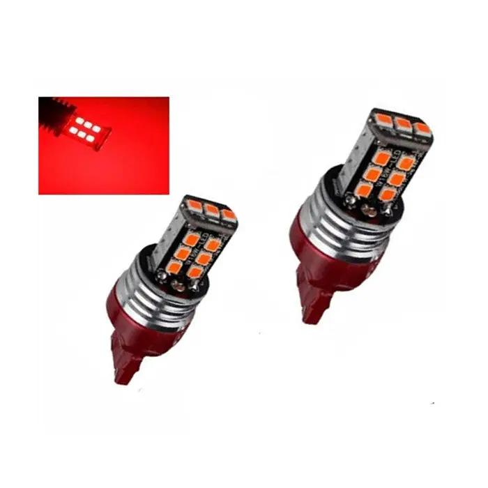 2 X T20 7443 15 RED LED DUAL FILAMENT CAR UTE BRAKE STOP TAIL LIGHT BULB 12V by salelink.co.nz