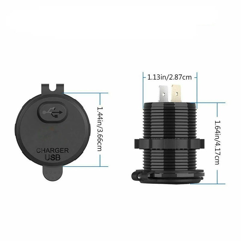 12V/24V QC 3.0 USB Fast Charger Socket Outlet On&amp;Off Switch For Car Motorcycle by salelink.co.nz