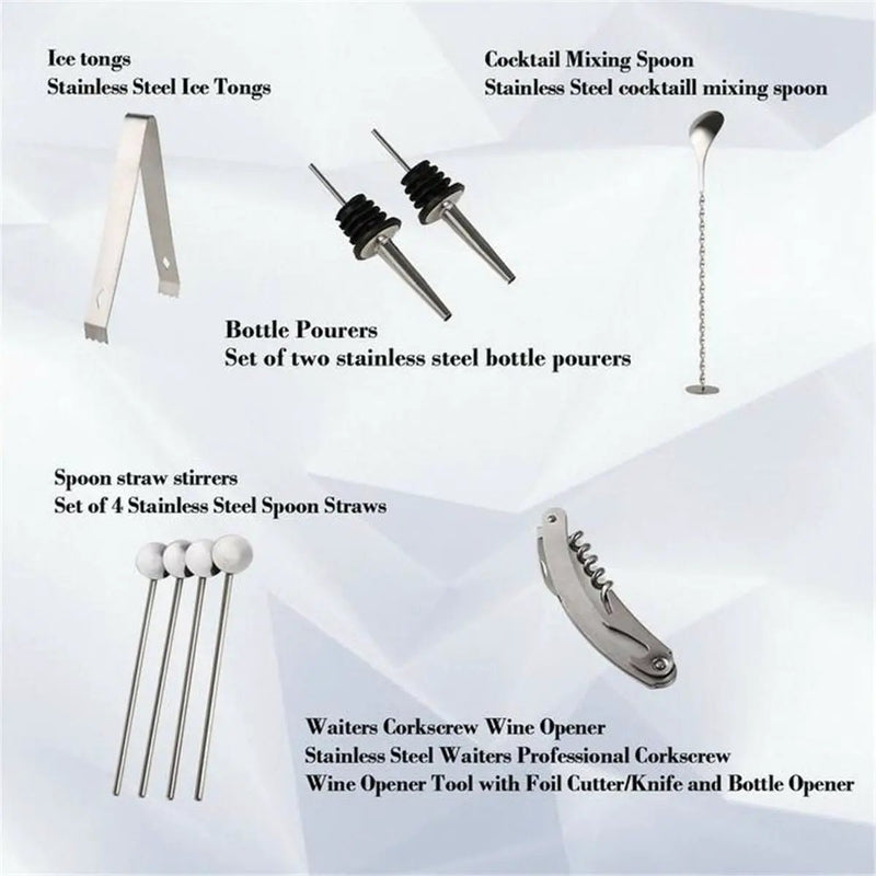 14pcs Cocktail Shaker Set by salelink.co.nz