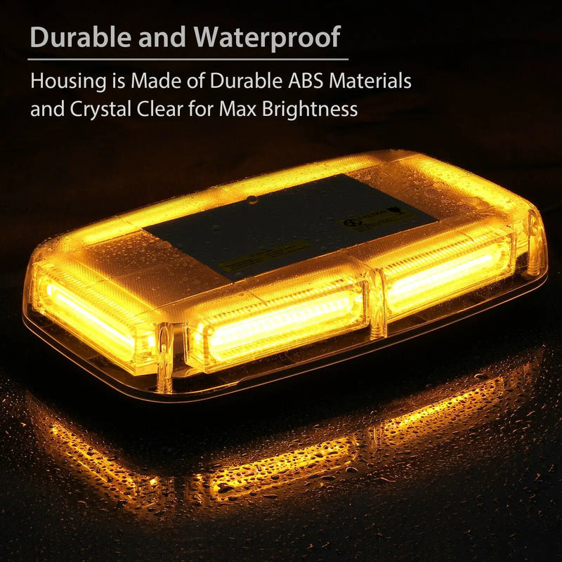 6-COB LED Beacon Flashing Magnetic Emergency Warning Strobe Amber Light 12/24V by salelink.co.nz