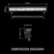 23inch CREE LED Light Bar Tri Row Combo + 23'' Number Plate Frame Mount Bracket by salelink.co.nz