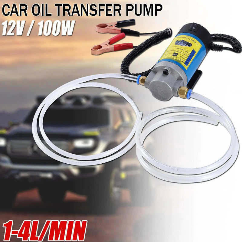 12V 100W Oil Transfer Extractor Pump Fluid Diesel by salelink.co.nz