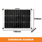 160W Folding Solar Panel+30A CONTROLLER+10M Cable by salelink.co.nz