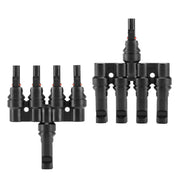 1 Pair MC4 4 to 1 T-Branch M/F Connectors for Solar Panel Cable Combiner IP67 PV by salelink.co.nz