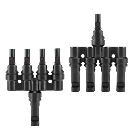 1 Pair MC4 4 to 1 T-Branch M/F Connectors for Solar Panel Cable Combiner IP67 PV by salelink.co.nz