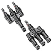 1 Pair MC4 3 to 1 T-Branch M/F Connectors for Solar Panel Cable Combiner IP67 PV by salelink.co.nz
