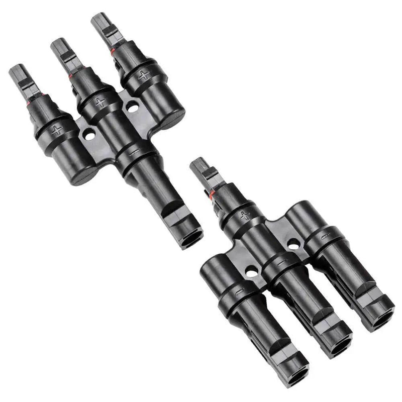 1 Pair MC4 3 to 1 T-Branch M/F Connectors for Solar Panel Cable Combiner IP67 PV by salelink.co.nz