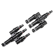 1 Pair MC4 3 to 1 T-Branch M/F Connectors for Solar Panel Cable Combiner IP67 PV by salelink.co.nz