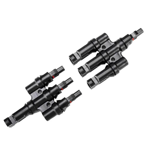 1 Pair MC4 3 to 1 T-Branch M/F Connectors for Solar Panel Cable Combiner IP67 PV by salelink.co.nz