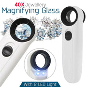 40X Magnifier Glass Jeweler Eye with 2 LED Lights by NZ Diver