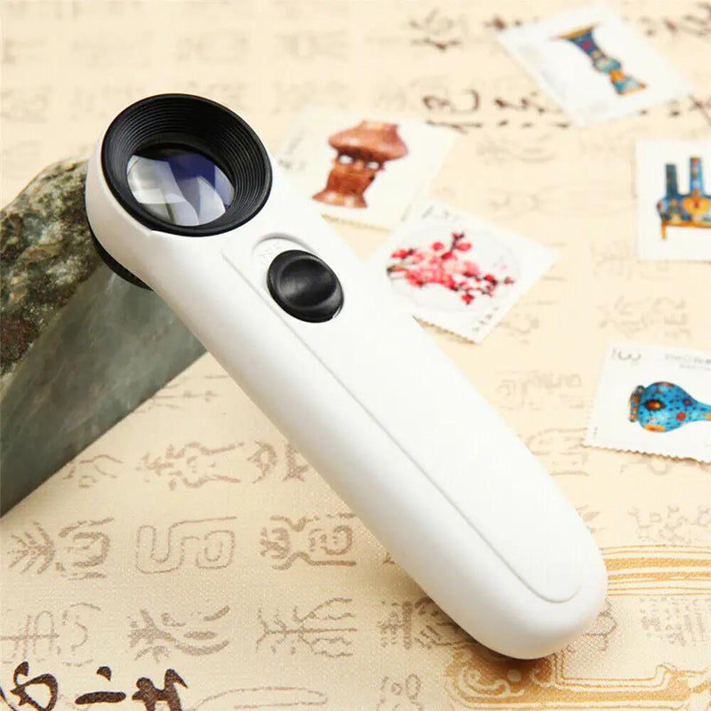 40X Magnifier Glass Jeweler Eye with 2 LED Lights by NZ Diver