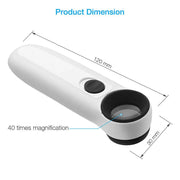 40X Magnifier Glass Jeweler Eye with 2 LED Lights by NZ Diver