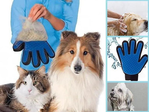 2 Pairs Pet Grooming Glove Brush Loose Hair Remover Fur Massage Removal Dog Cat by dealonline.co.nz