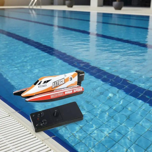 Remote Control Racing Boat - YELLOW by dealonline.co.nz
