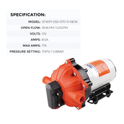 SEAFLO 70PSI Deck Washdown Pump Kit for Boat Caravan Yacht Wash Pump 12V 5GPM by salelink.co.nz