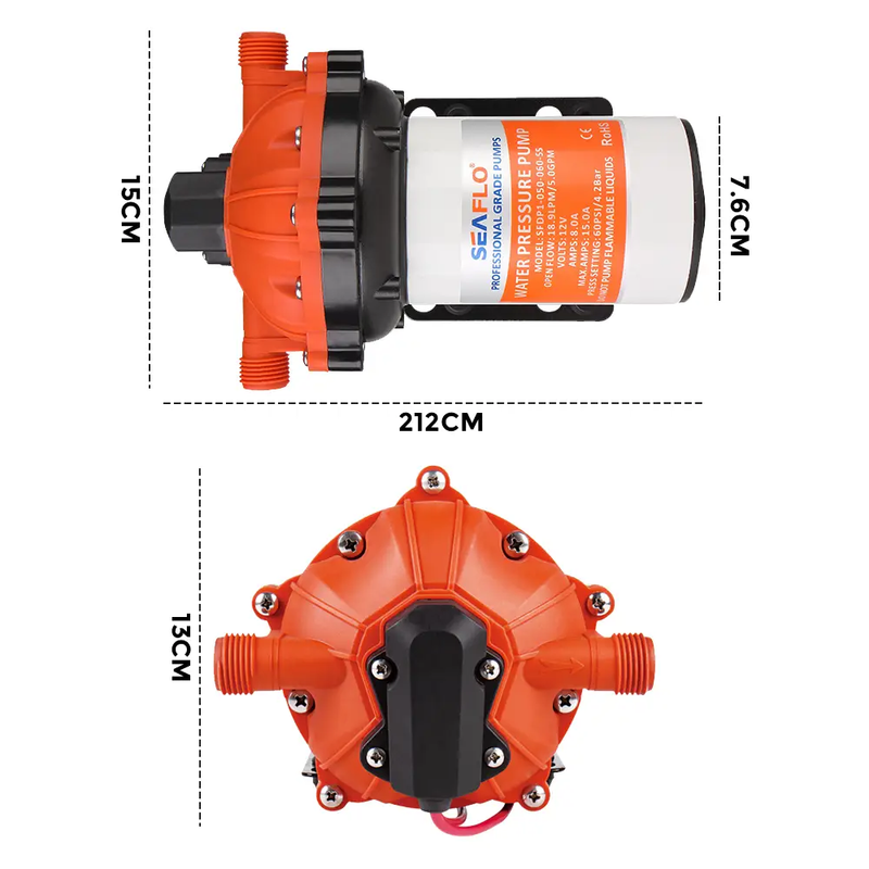SEAFLO 70PSI Deck Washdown Pump Kit for Boat Caravan Yacht Wash Pump 12V 5GPM by salelink.co.nz