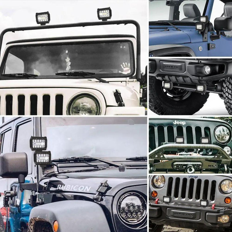 2x 4inch CREE LED Work Light Bar Spot Flood OffRoad Driving Reverse 4x4 Ford by salelink.co.nz