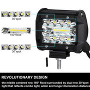 2x 4inch CREE LED Work Light Bar Spot Flood OffRoad Driving Reverse 4x4 Ford by salelink.co.nz