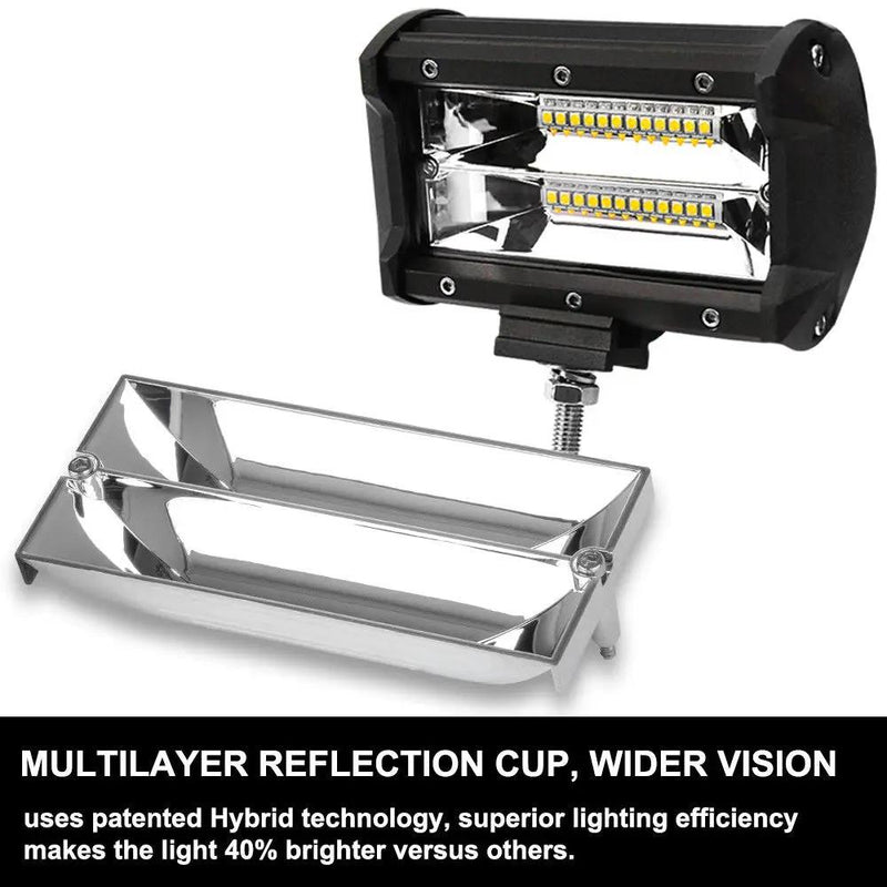 2X 5inch LED Work Driving Light Bar Flood Beam Offroad Boat Truck 12V 24V by salelink.co.nz