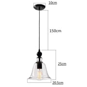 Glass Bell Pendant Hanging Light Lamp Vintage Lamp by salelink.co.nz