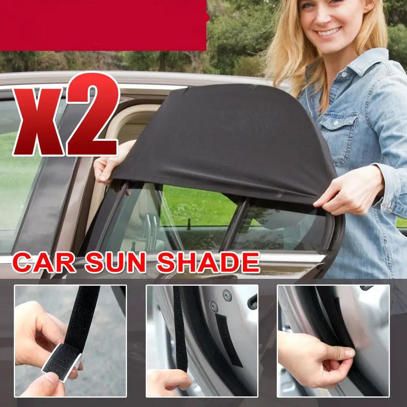 2x Universal Sun Shades Rear Side Seat Car Window Socks Protection by salelink.co.nz