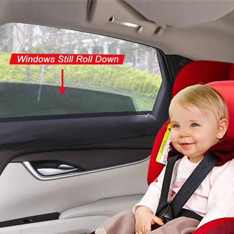2x Universal Sun Shades Rear Side Seat Car Window Socks Protection by salelink.co.nz
