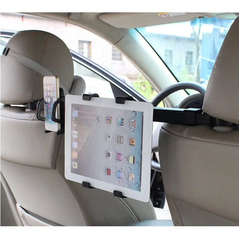 Car Seat Headrest Phone Holder Dual Mount For iPad Tablet by salelink.co.nz