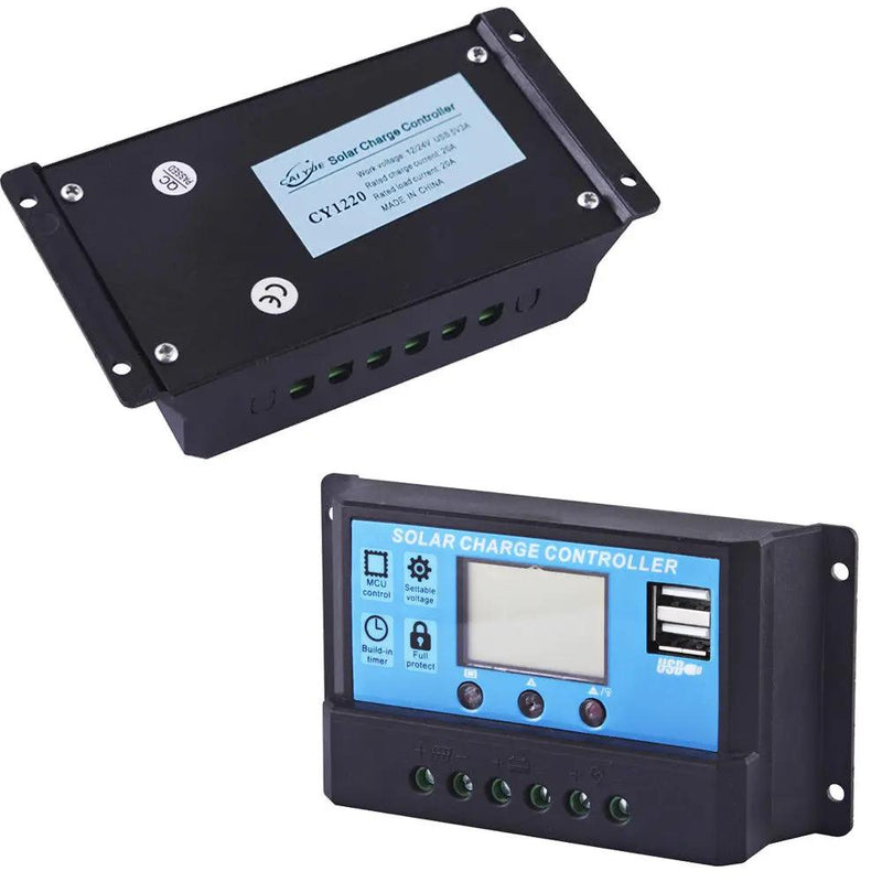 30A 12V 24V LCD PWM Solar Charge Controller With Timer USB Ports