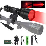 Tactical Red Flashlight Hunting Torch Light Camping Lamp Scope by salelink.co.nz
