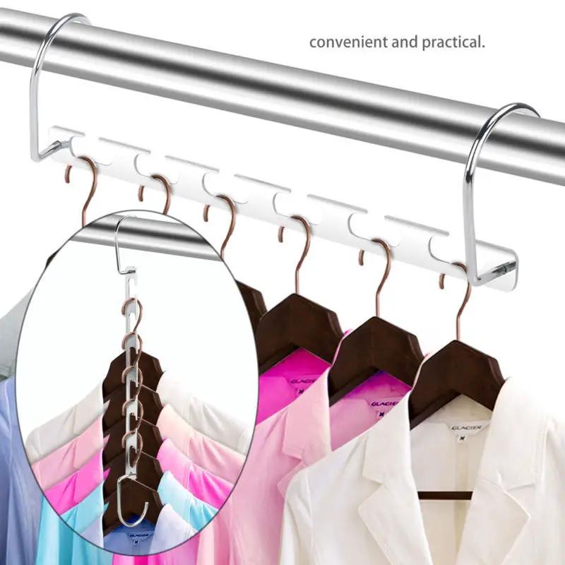 2PCS Space Saver Saving Metal Magic Hanger Clothes Closet Organize Hook by salelink.co.nz