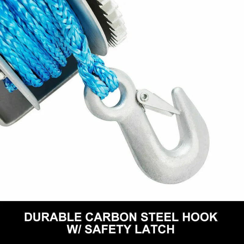 Hand Winch 2000KG/4408LBS Dyneema Rope Car Trailer by salelink.co.nz