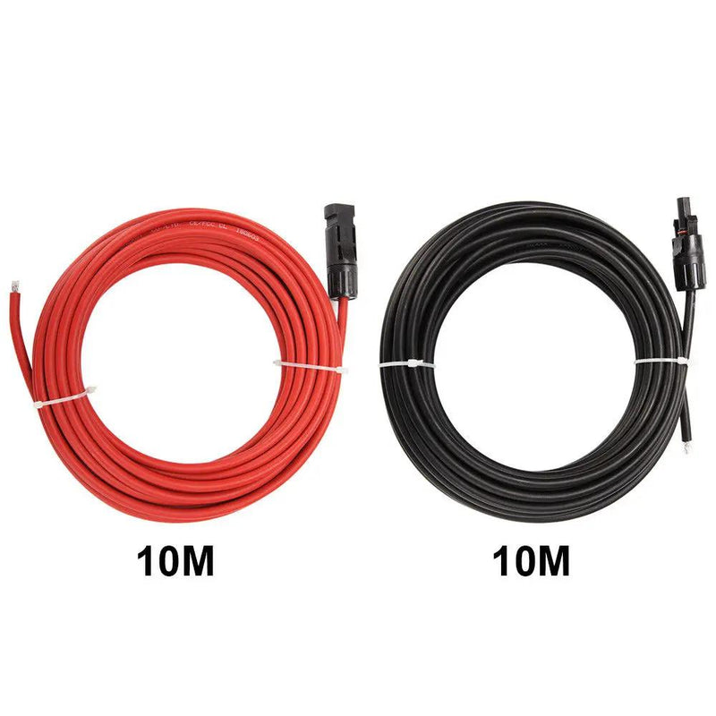 2x 10 m Extension Cable 4mm2 Wire MC4 Connectors Panel Solar to regulator Cable by salelink.co.nz