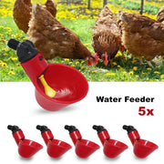 Automatic Cups Water Feeder Drinker Chicken Waterer Poultry Chook Bird by salelink.co.nz