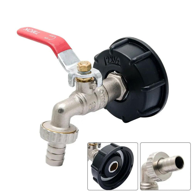 IBC Tank Adapter S60X6 To Brass Garden Tap With 1/2" Hose Fitting Oil Fuel Water by salelink.co.nz